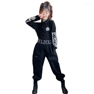 Ensembles de vêtements Vêtements d'automne pour filles Pantalons cargo Set Enfants Tops à manches longues Costumes de sport pour enfants Mode Teen 10 12 13 14 ans