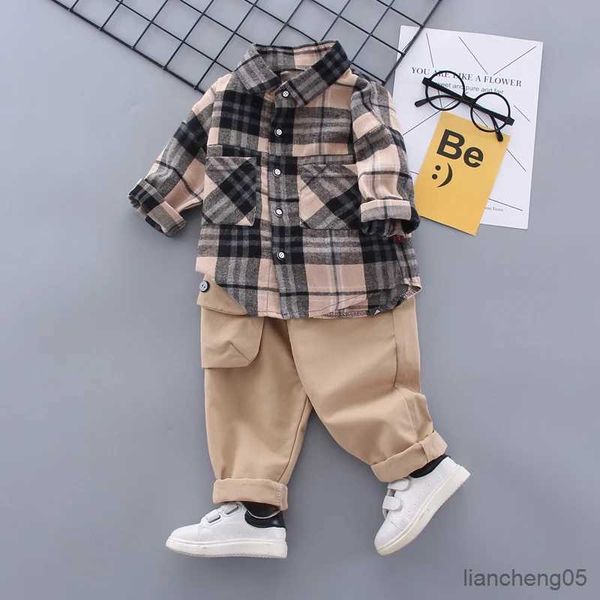 Ensembles de vêtements automne printemps bébé garçon mode vêtements formels ensemble enfant costumes ensemble chemise pantalon 2pac/set enfants vêtements ensemble années