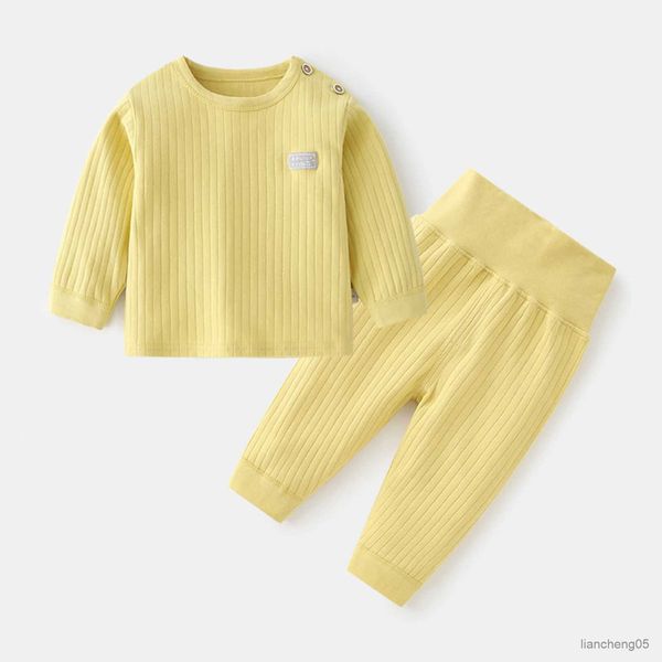 Conjuntos de ropa Otoño Invierno Ropa interior térmica Traje Conjuntos de ropa para bebés Niños Niñas Conjuntos de pijamas Bebé Ropa de dormir cálida Colores dulces Ropa para niños R231107