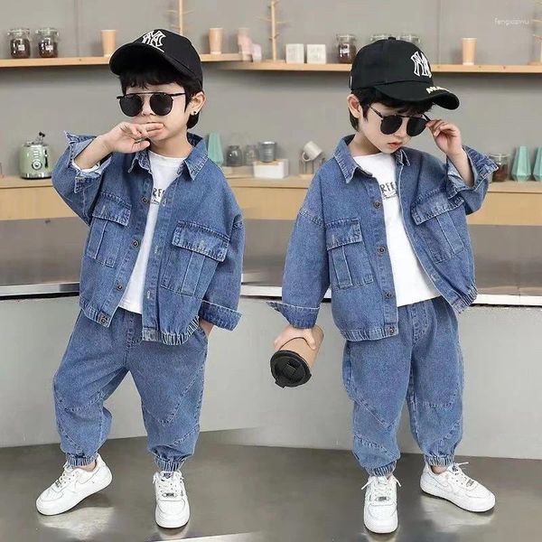 Ensembles de vêtements Baby Boy Boutique Set Fashion Boys Boys Denim Jacket and Pantal