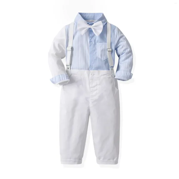 Conjuntos de ropa Baby Boy Niños Traje de caballero Ropa Niños 2 piezas Conjunto Camisa Tirantes Otoño Otoño