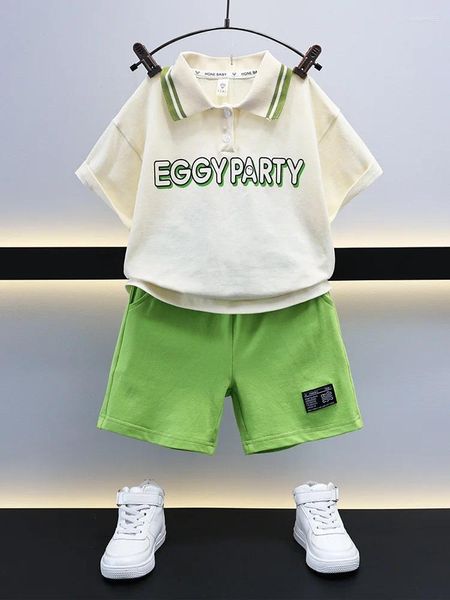 Sets de ropa Baby Boy Cloth Set Summer Letter Camisas y pantalones cortos Traje Adolescente Top Interior 2 piezas