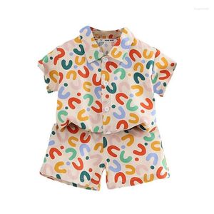 Kledingsets Baby boy kleren set t-shirt shorts Kids Summer bloem geprinte outfit baby peuter T-shirt broek