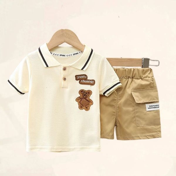 Ensembles de vêtements bébé garçon ensemble de vêtements T-shirt Shorts enfants été mignon dessin animé tenue infantile enfant en bas âge t-shirt pantalon 230714