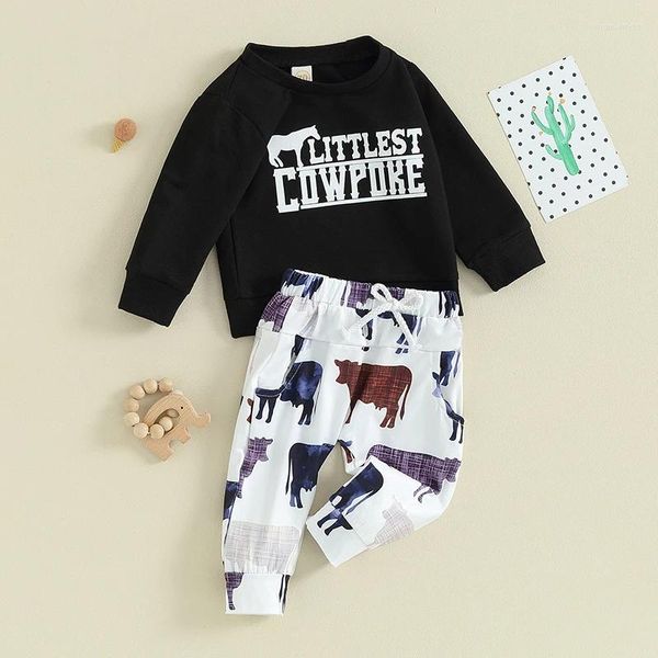 Ensembles de vêtements Baby Boy Fall tenues LETTRE LETTERNE LETTRE SPANT CACTUS CACTUS COWS Set Toddler Vêtements chauds