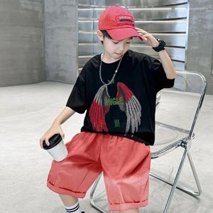 Ensembles de vêtements Baby Boy Sumy Cartoons Anime Aiments Design Hip-Hop T-shirt Short Shorts Pant