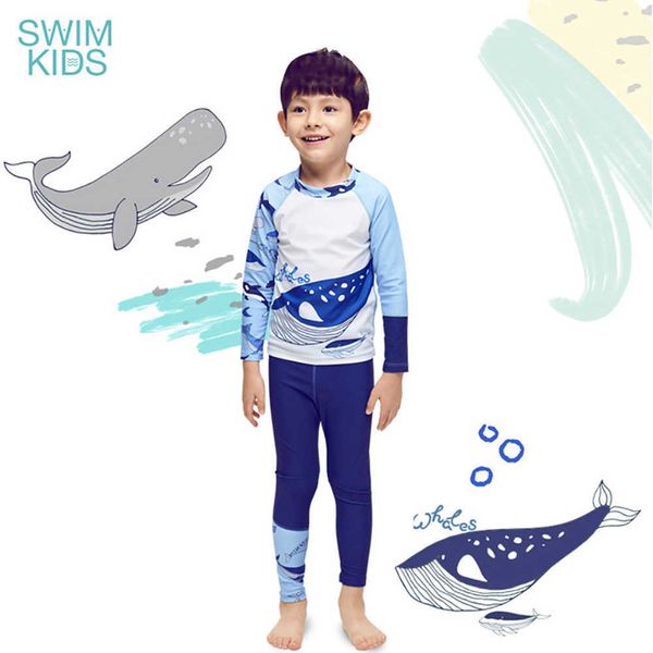 Kleidung Sets Baby Jungen Bademode Kleinkind Rash Guard Zwei Stücke Set Sonnenschutz Surf Strand Badeanzug Langarm Kinder Badeanzüge W230210