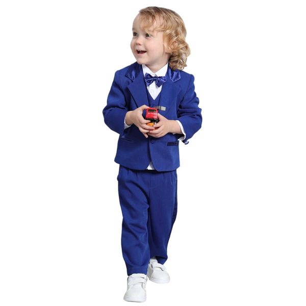 Ensembles de vêtements bébé garçon costume de mariage infantile formel premier anniversaire smoking enfant en bas âge photographie tenues cérémonie bénédiction noël venez 4pcs