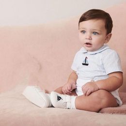 Ensembles de vêtements pour bébés garçons, ensemble de vêtements pour nourrissons, costume d'anniversaire pour enfants, tenues en coton espagnol, smockées, L1611