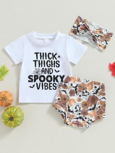 Conjunto de mameluco de Halloween para bebés y niños, mono negro de manga larga con estampado de calabaza y sombrero con pantalones a rayas