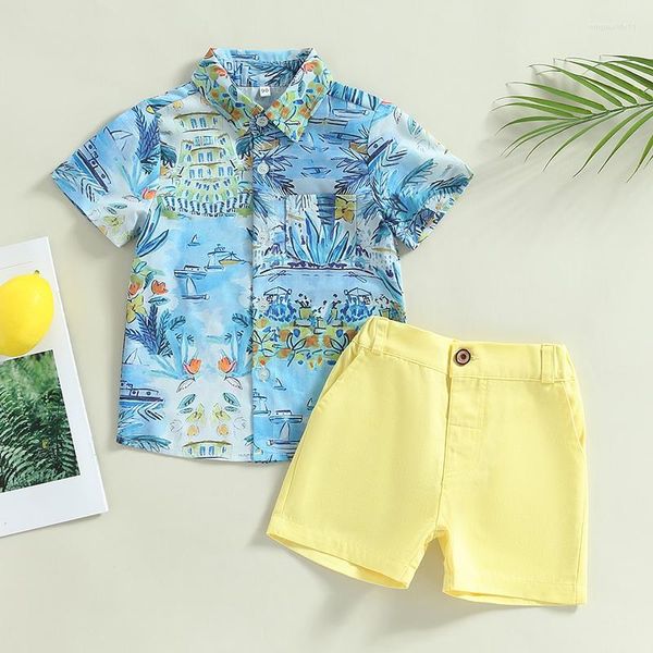 Kleidungssets Baby Jungen Hemd Shorts Kinder Outfits Anzüge Kinder Sommerkleidung Säuglingskleinkind T-Shirts Hosen