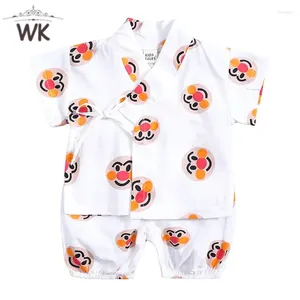 Kledingsets babyjongens zomer zomerse mouw pyjama's kinderen kimono pyjama's katoen pijama peuter slaapkleding meisjes