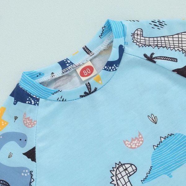 Conjuntos de ropa Baby Boys Traje de baño Conjunto Dinosaurio de verano Impreso Manga corta Rash Guard y Swim Trunks Traje de baño Ropa de playa