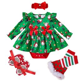 Ensembles de vêtements Bébé Robe de Noël pour les filles Enfant en bas âge Enfants Dentelle Vêtements d'anniversaire Petite fille Princesse Robe de soirée 024 mois Robes 230919