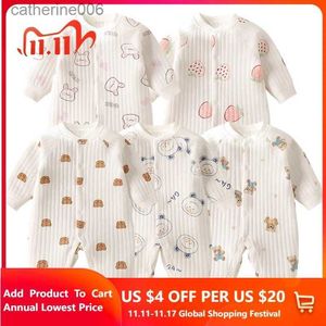 Ensembles de vêtements Baby Clothes Nouveau-né 100% coton à manches longues à manches longues à manches à saillie One-Pieces Tricoting Forwborn pour bébé