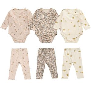 Ensembles de vêtements de vêtements de bébé ensembles de pantalons robeurs à manches longues