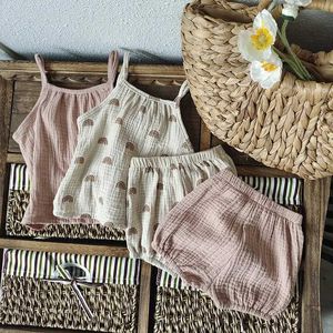 Ensembles de vêtements pour bébés vêtements pour enfants couleurs de couleur un pantalon élastique à manches longues à manche