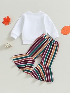 Kledingsets Baby Girl 2pcs Christmas Outfits Leggings met lange mouwen Rendier Sweater Leggings set peuter kleren