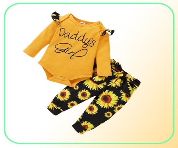 Ensembles de vêtements Baby Girl Vêtements 018 mois DADDY039S Little Floral Leopard Camouflage Pants nés Outfits8315441