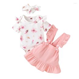 Conjuntos de ropa Ropa de bebé niña Moda Verano Priness Niños Niñas Tops Faldas Sombreros Conjunto lindo