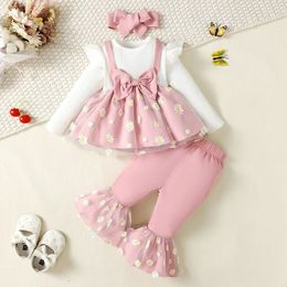 Ensembles de vêtements Ensemble de vêtements pour bébé fille né 0 3 mois Tissus Automne Enfant Tenues d'automne 231109