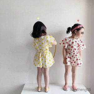 Ensembles de vêtements Bébé fille vêtements ensemble été enfants tenues infantile filles 2 pièces ensemble enfant en bas âge garçon vêtements coton Homewear pyjama costume garçons vêtements R230824