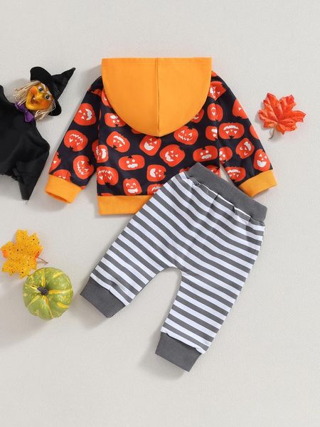 Conjuntos de ropa Baby Girl Halloween Outfits Swints estampados de fantasma.