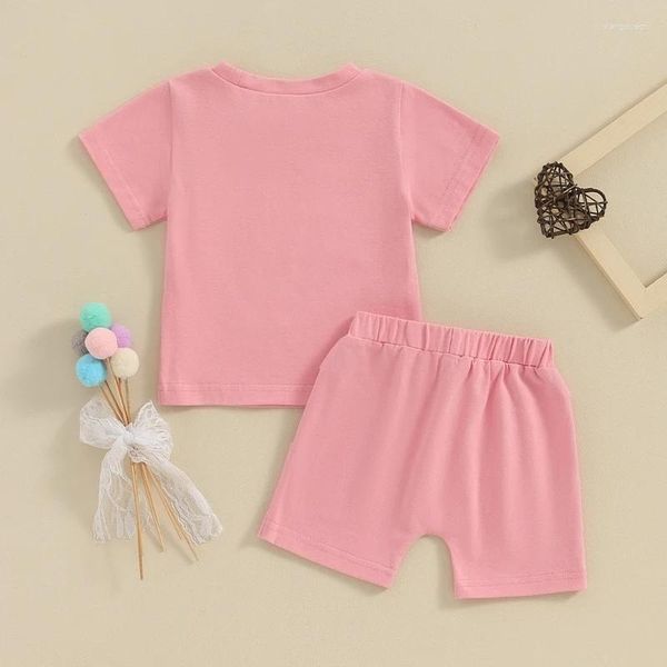 Ensembles de vêtements pour bébé fille, ensemble short, je reçois mon attitude de toutes les femmes, hauts imprimés drôles, solide, tenue d'été 2 pièces pour tout-petits