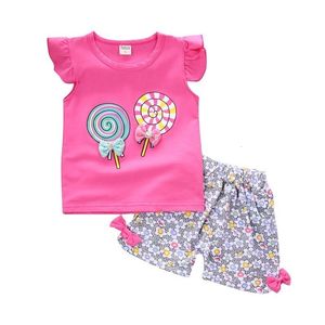 Kledingsets Babymeisjes Outfits Brand Zomer geboren baby mouwloze t -shirt shorts 2pcsets Kleding Casual Sports Tracksuits 230522