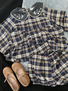 Kledingsets Baby Meisjes Shirts en Shorts 2 stuks Herfst Merk Baby Peuter Plaid Tees Tops 230923