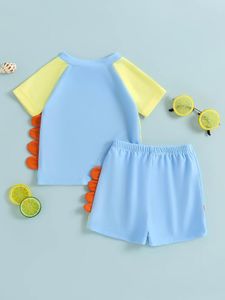 Ensembles de vêtements bébé filles été 2 pièces maillots de bain manches à volants une épaule hauts bas imprimés floraux