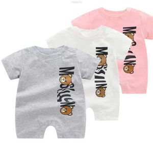 Ensembles de vêtements bébé bébé Designers vêtements nouveau-né combinaison à manches longues pyjama en coton 0-24 mois barboteuses