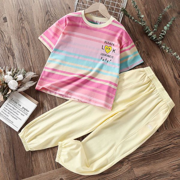 Conjuntos de ropa Conjuntos de ropa para bebés y niños, trajes para niñas, uniforme escolar de verano, chándal para adolescentes, trajes para niñas, disfraces para niños 6 8 10 12 años W230210