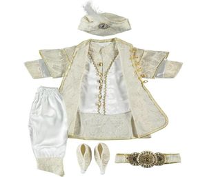 Ensembles de vêtements bébé vêtements mawlid Costumes de circoncision ottomane traditionnels Prince Boy King Kaftan avec costume de dentelle islamique babyc8198317
