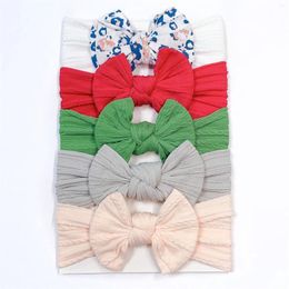 Conjuntos de ropa Diademas de nailon para bebés Colores de otoño Niño pequeño Niños niñas Estiramiento Floral sólido Anudado Elástico para niña