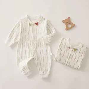 Ensembles de vêtements bébé une pièce vêtements pur coton printemps et automne style costume né pyjamas garçon super mignon ha