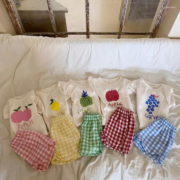 Conjuntos de ropa Pajamas Algodón Ropa para niños Niño de verano