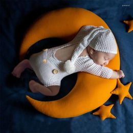 Kledingsets Baby Pography Props Outfits Boy Girl Stretch elf Knoop Sleepy Hat Bodysuit Jumpsuit Pyjama kostuumset