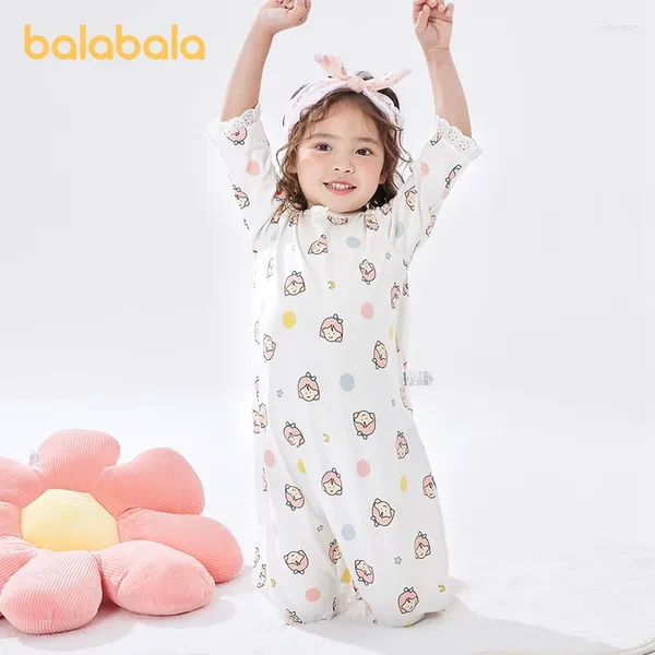 Vêtements Ensembles Balabala Toddler Girl Gointe Summer Summer Breatch Cartoon Cartoon Cuton Coton Pyjamas Coton Wear