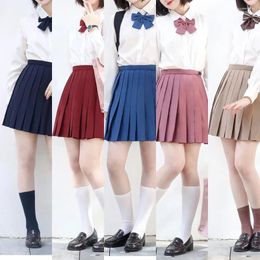 Conjuntos de ropa Básica de color sólido multicolor Falda plisada de 42 cm XS-XXL versátil JK Japanese School Uniforme Cos de anime Mujeres Mujeres