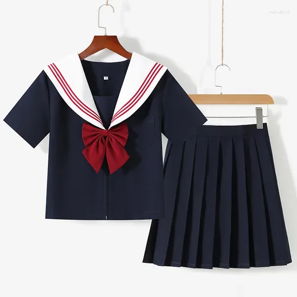 Ensembles de vêtements de base de la marine de base Suit en japonais Écolière d'écolière Seifuku Étudiant Anime Costume Costume Femmes Sexy JK PLAIS