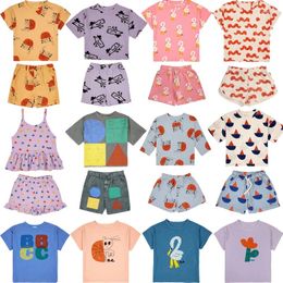 Conjuntos de ropa BC marca 2024 verano niños niñas camisetas de manga corta y pantalones cortos niños bebé niño camisetas de algodón Tops