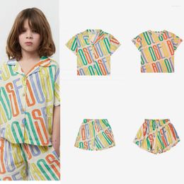 Ensembles de vêtements BC Brands Enfants 2024 Printemps Été Garçons Chemise Shorts Filles T Shirs