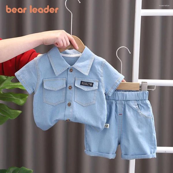 Ensembles de vêtements Bear Leader Summer Boys Set Trendy Couleur Couleur Couleur courte à manches à manches courte Shorts Casual Casual