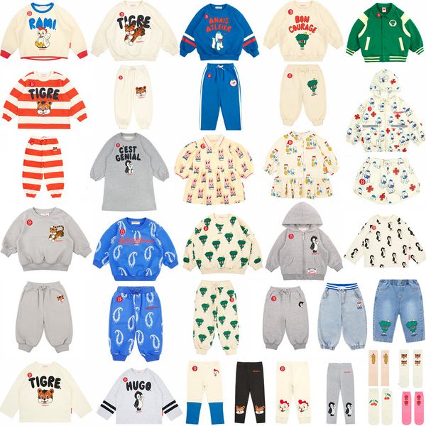 Ensembles de vêtements Bebe marque 2023 automne coréen enfant garçons sweat enfants coton imprimé décontracté sweats à capuche pull vêtements fille robe 230909