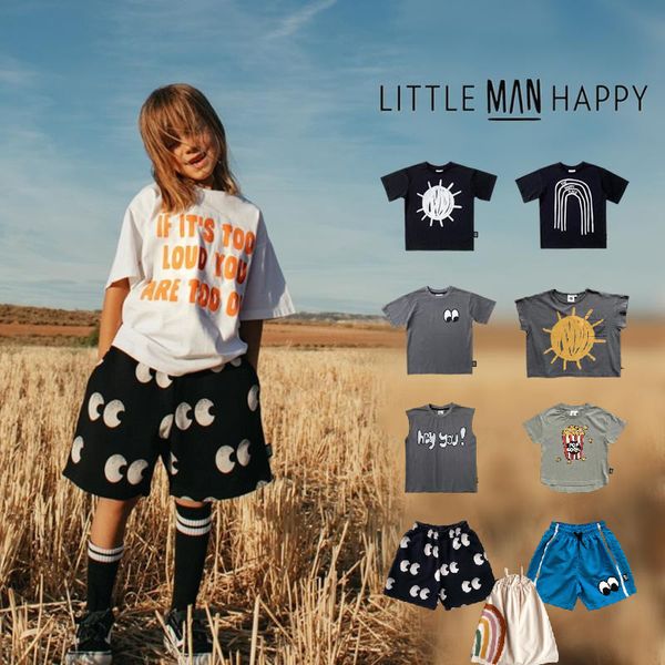 Ensembles de vêtements Bebe Store Petit homme heureux SS2023 T-shirt amusant à manches courtes pour enfants 230630