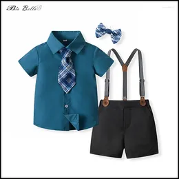 Vêtements ensembles biobella garçons enfants Soil Soild Foral Infant pour 1 à 6 ans pour enfants Tile Bow Show Perforce des tenues d'enfants Costumes