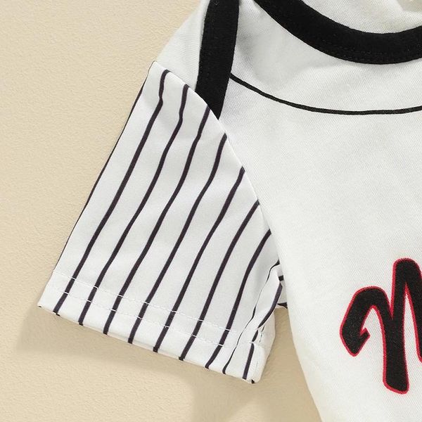 Ensembles de vêtements Born Baby Boy Baseball Vêtements Jersey Chemise Mamas Romper Shorts Tenues pour nourrissons