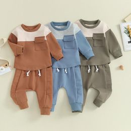 Conjuntos de ropa Born Baby Boy Traje de dos piezas Ropa de abrigo Sudadera de manga larga Pantalones Casaul Conjunto de otoño Pantalones para niños Trajes
