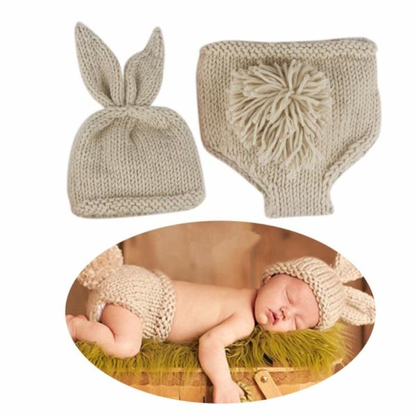 Ensembles de vêtements nés bébés garçons filles mignon crochet tricot costume accessoire tenues po pographie vêtements